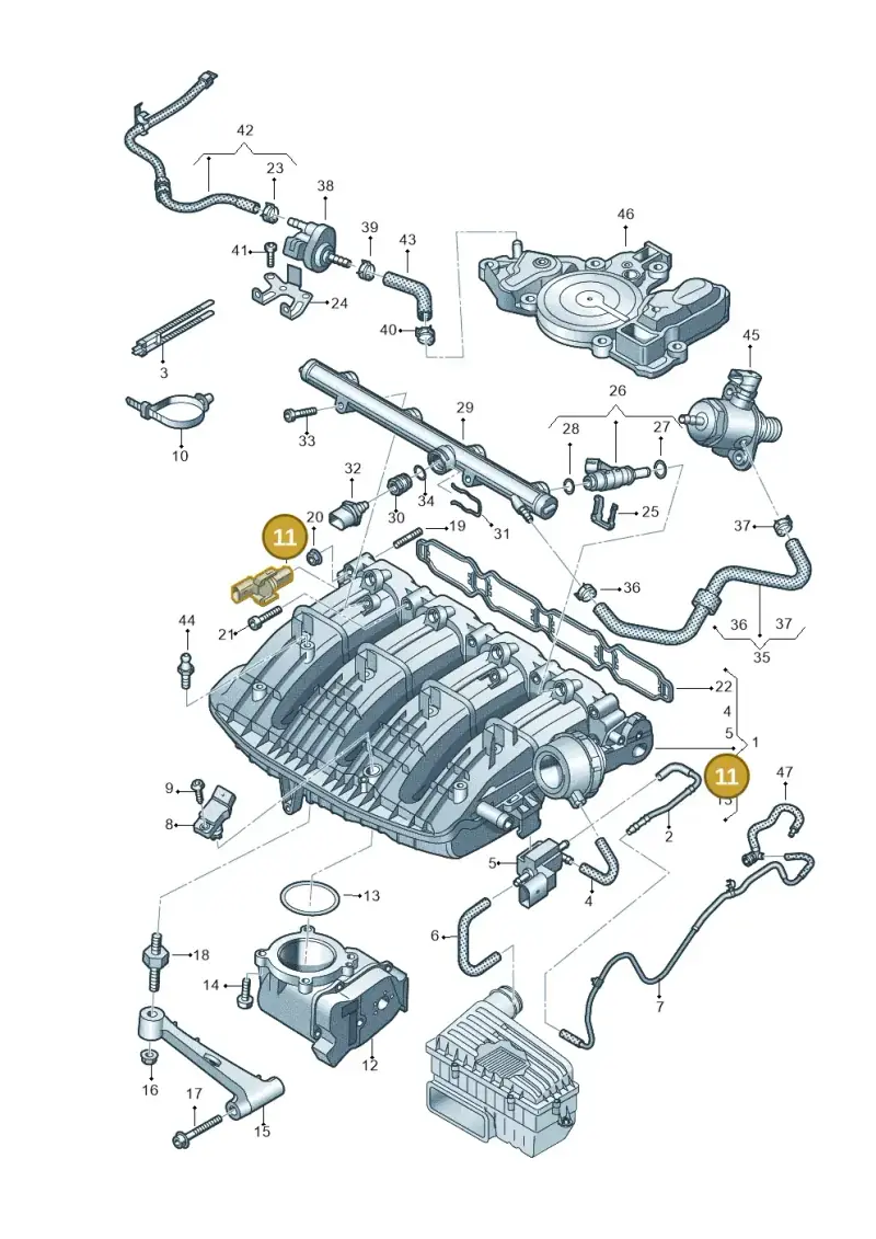 06N907386 — SEAT Formentor TSI CUPRA (2020-) diagram 884133100, position 11