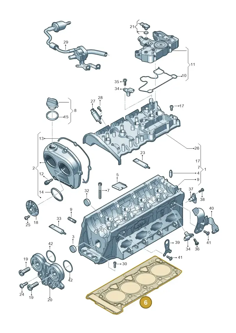 06Q103383A — SEAT Formentor TSI CUPRA (2020-) diagram 849103031, position 6