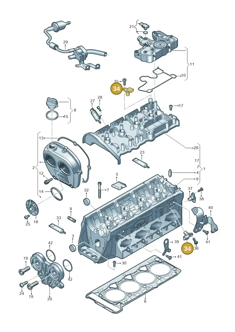 06Q907601 — SEAT Formentor TSI CUPRA (2020-) diagram 849103031, position 34
