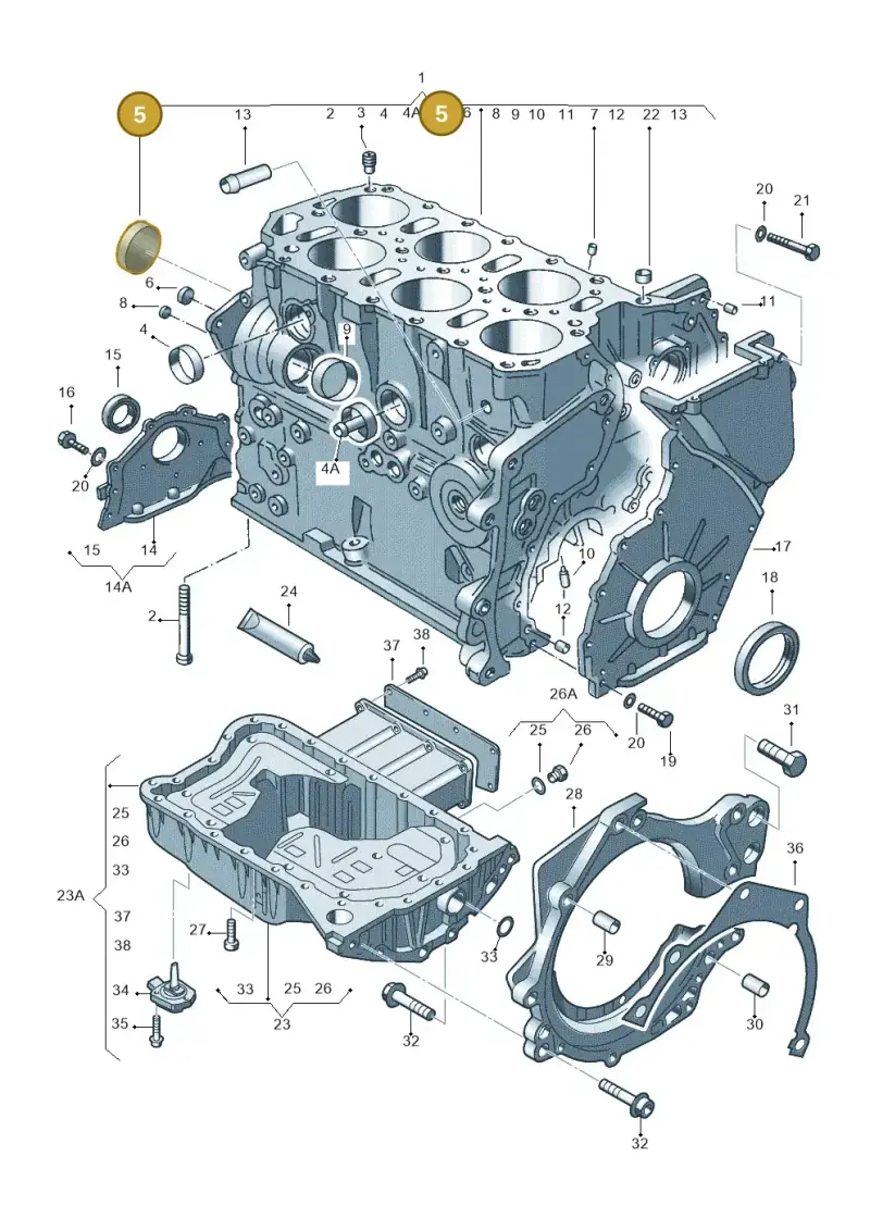 074103113A — SEAT TOLEDO/LEON/LEON-4 (2001-2006) diagram 195103250, position 5