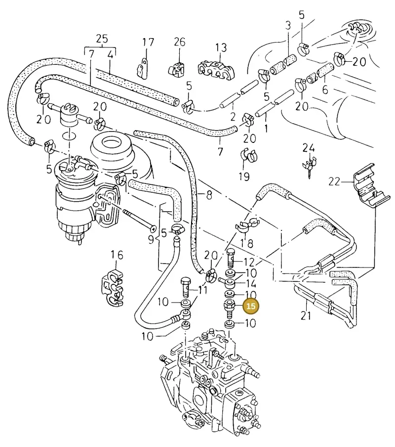 074130349 — SEAT TOLEDO        SEAT MOD.97>99 (1996-1999) diagram 130201400, position 15