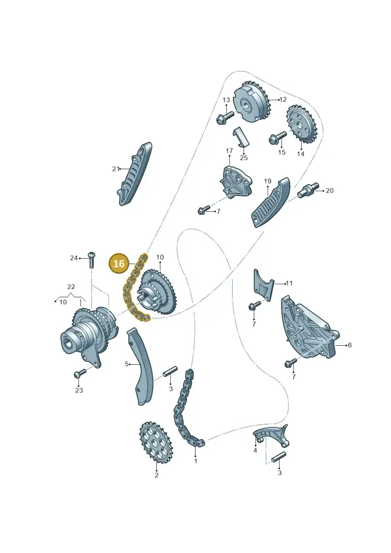 07K109231C — SEAT Formentor TSI CUPRA (2020-) diagram 898109300, position 16