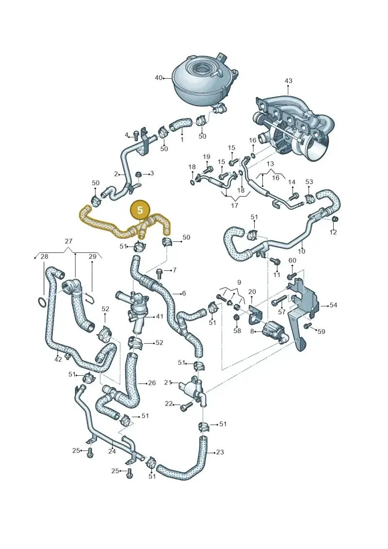 07K121109D — SEAT Formentor TSI CUPRA (2020-) diagram 898121310, position 5