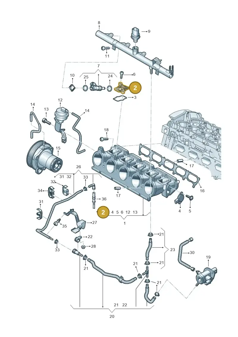 07K133200C — SEAT Formentor TSI CUPRA (2020-) diagram 898133340, position 2