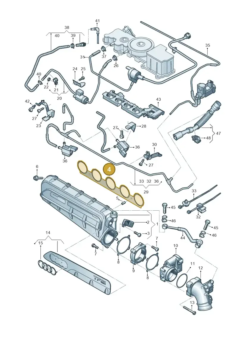 07K133379 — SEAT Formentor TSI CUPRA (2020-) diagram 596133632, position 4