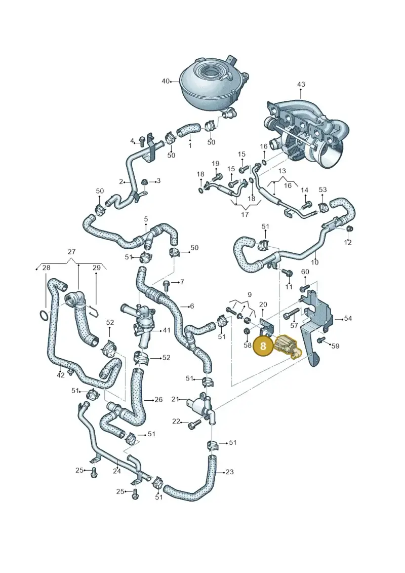 07K965561B — SEAT Formentor TSI CUPRA (2020-) diagram 898121310, position 8