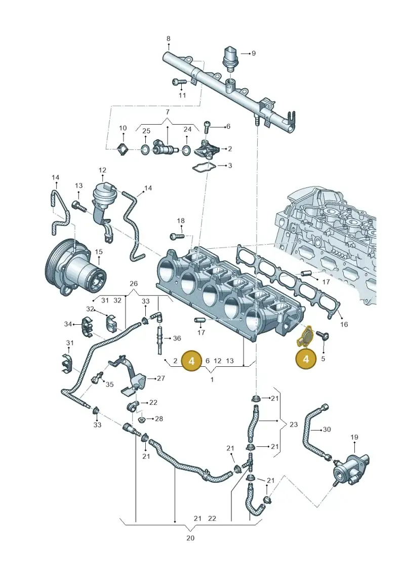 07L907386B — SEAT Formentor TSI CUPRA (2020-) diagram 898133340, position 4