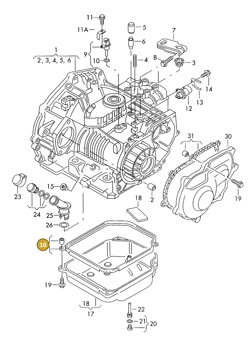 096321370 — SEAT CORDOBA/VARIO (1999-2002) diagram 167321500, position 16