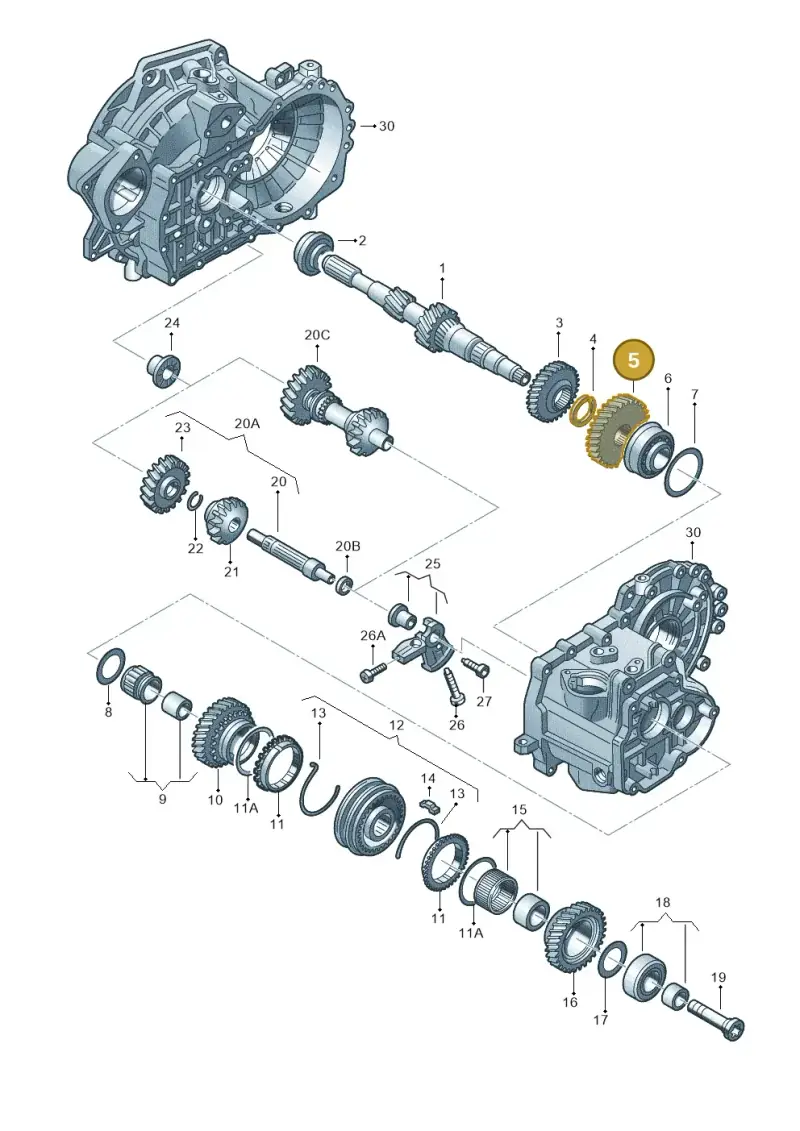 0A4311351A — SEAT Altea XL Reference (2010-2013) diagram 656311410, position 5