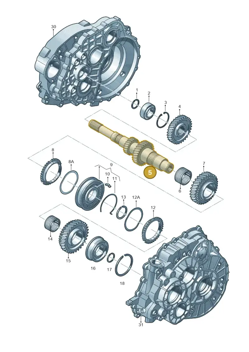 0A5311103A — SEAT Alhambra Stylance (2010-2013) diagram 731311250, position 5