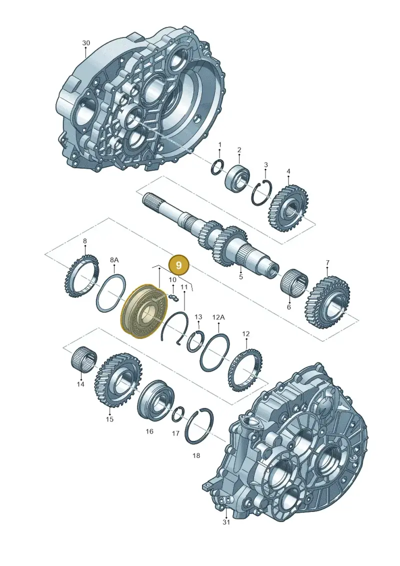 0A5311241K — SEAT Alhambra Stylance (2010-2013) diagram 731311250, position 9