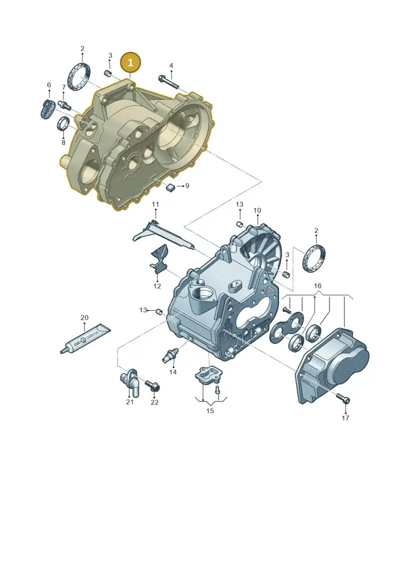 0AJ301107A — SEAT Altea XL Reference (2013-2013) diagram 729301370, position 1
