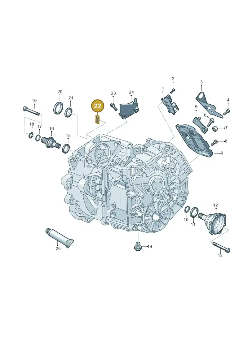 0AM301160B — SEAT Leon style (2019-) diagram 827345110, position 22