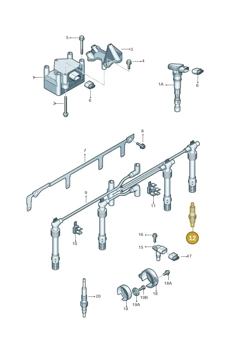 101000063AA — SEAT Exeo ST Reference (2008-2011) diagram 412905000, position 12