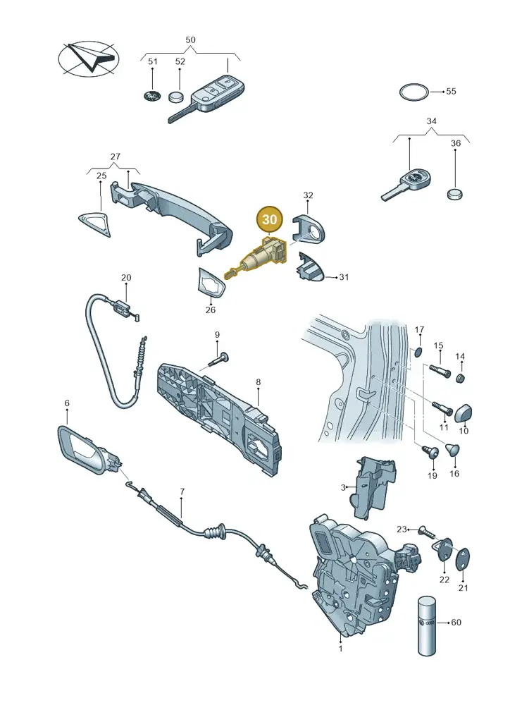107837167LG — SEAT Toledo Reference (2015-2019) diagram 727837000, position 30