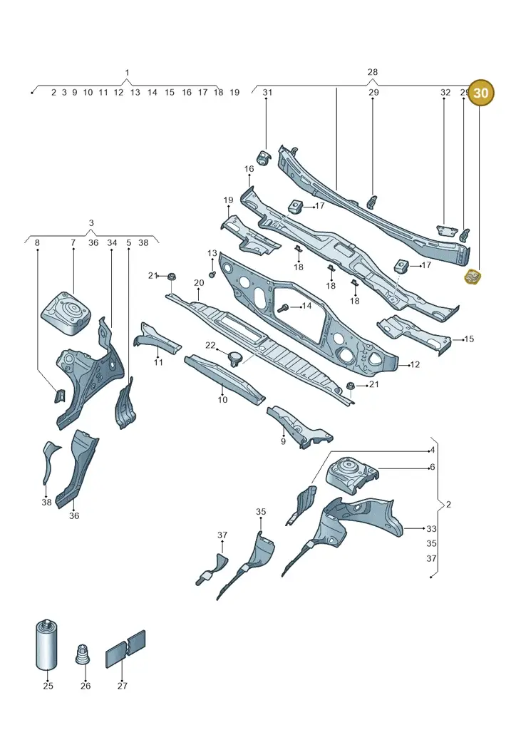 10A804413 — SEAT EBoost CUPRA (2021-) diagram 10a803005, position 30