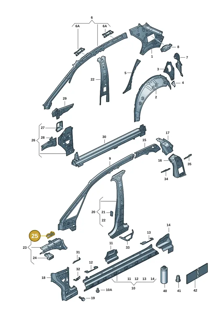 10A806166 — SEAT EBoost CUPRA (2021-) diagram 10s809000, position 25