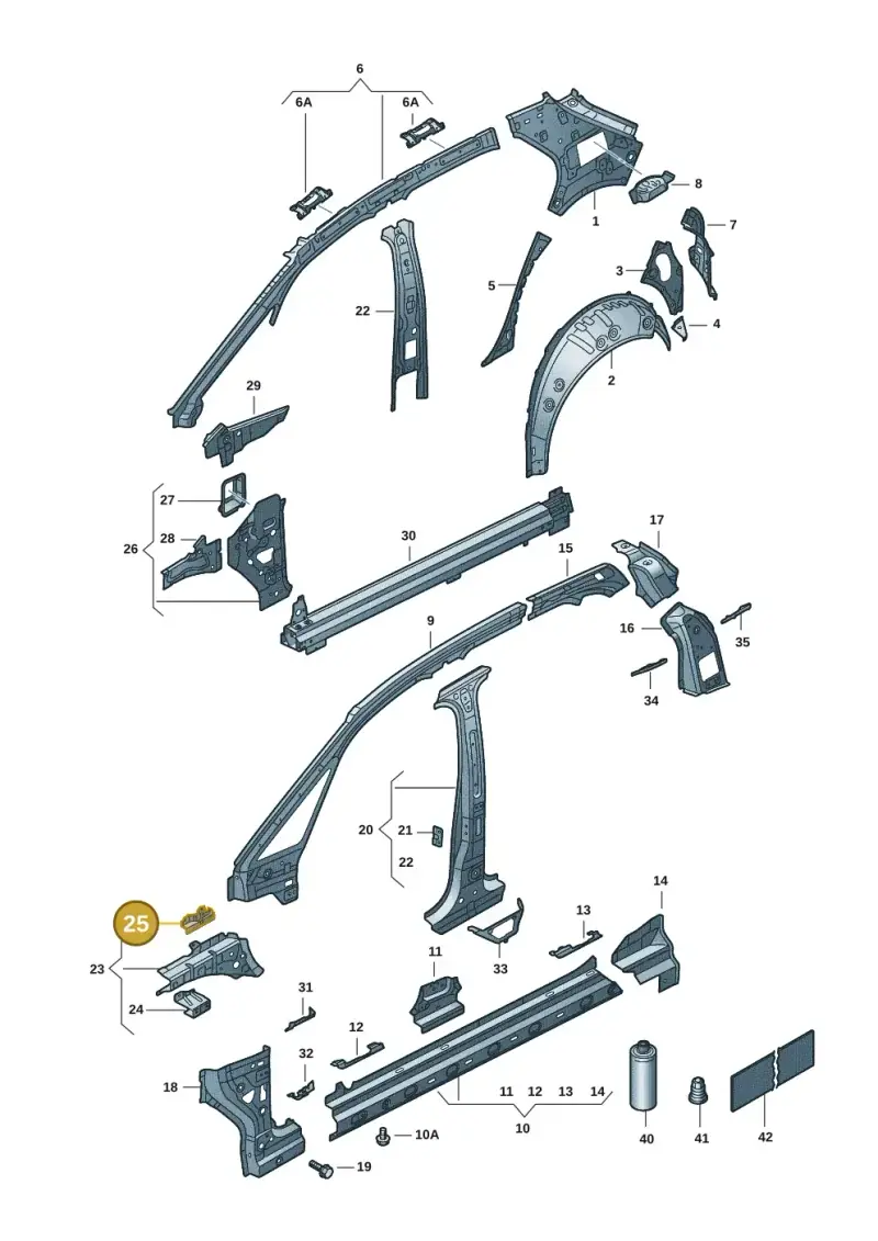10A806166 — SEAT EBoost CUPRA (2021-) diagram 10s809000, position 25