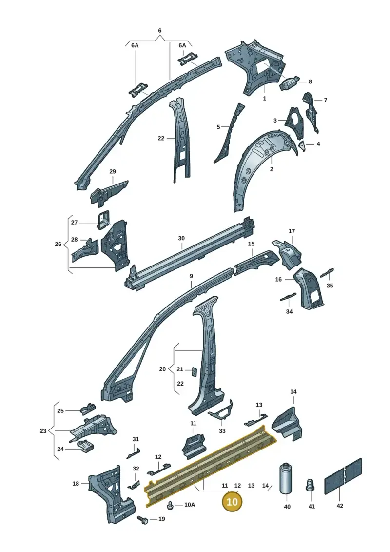10A809377 — SEAT EBoost CUPRA (2021-) diagram 10s809000, position 10