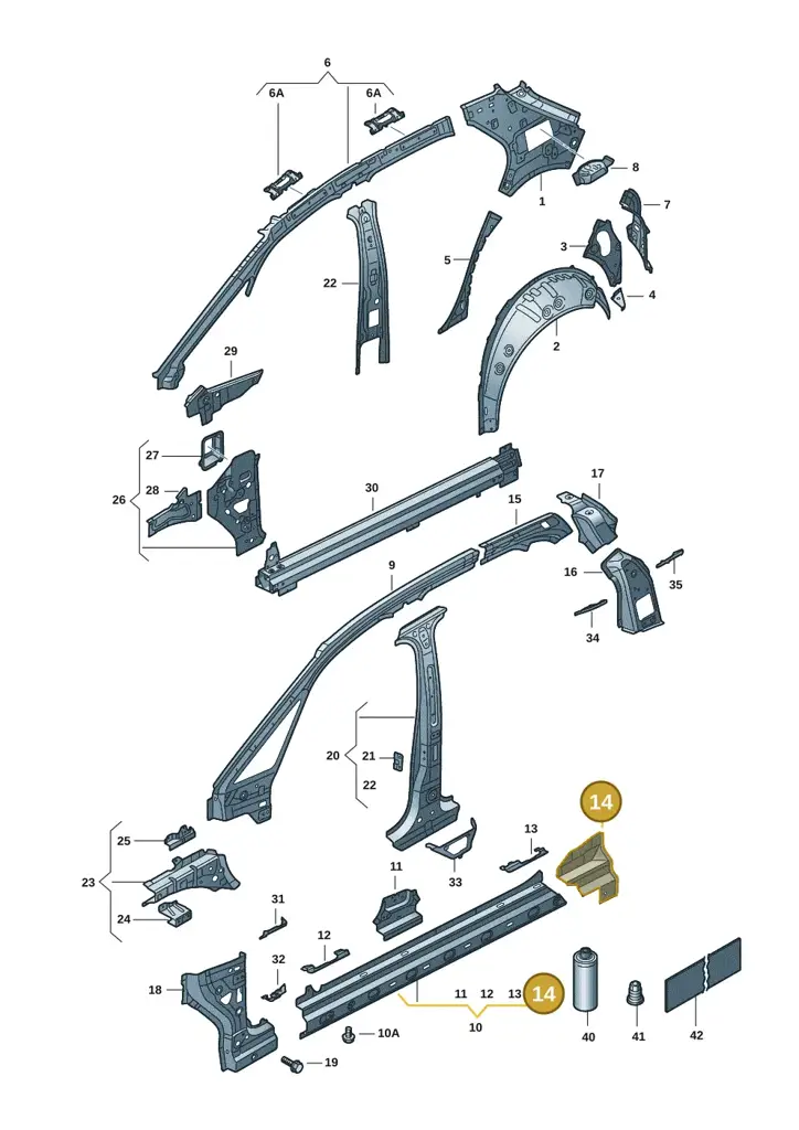 10A809416 — SEAT EBoost CUPRA (2021-) diagram 10s809000, position 14