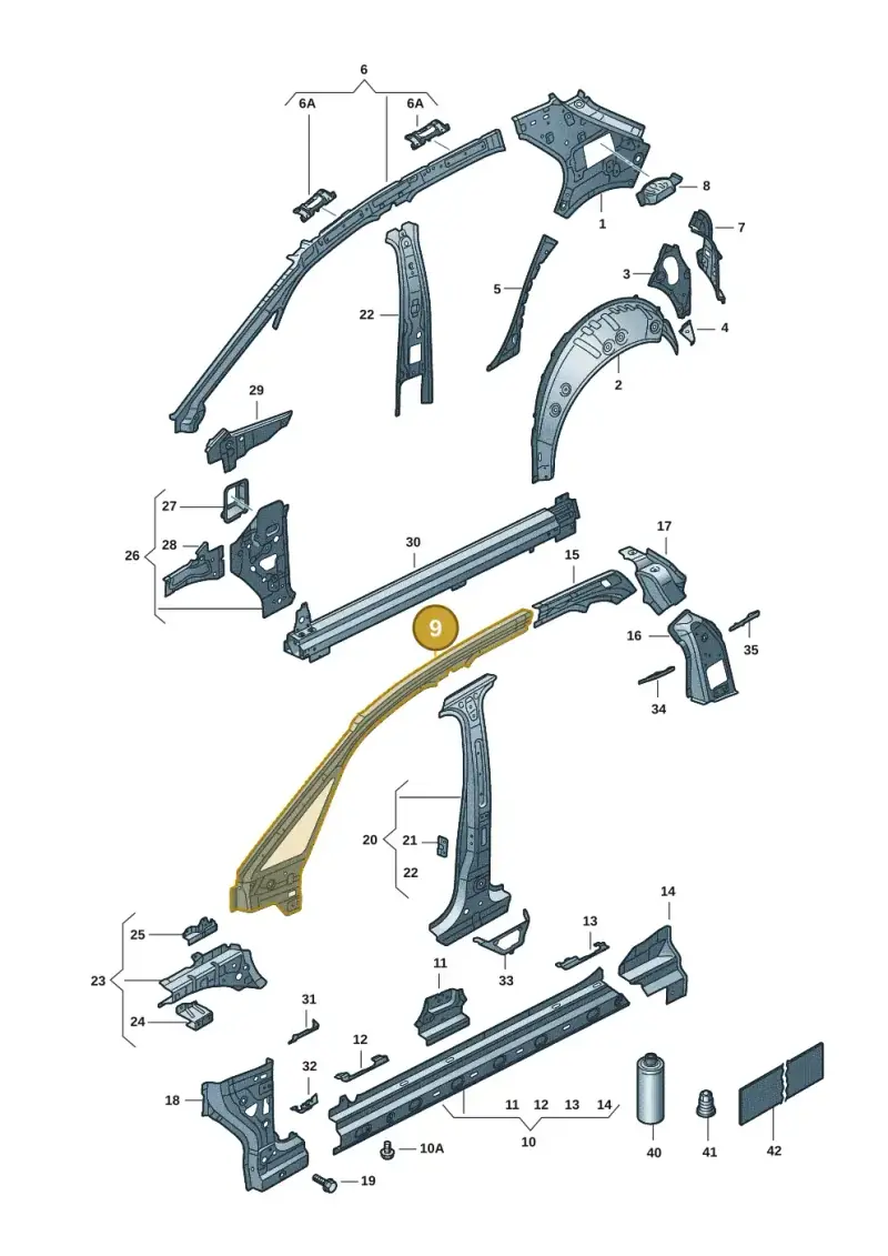 10A809437B — SEAT EBoost CUPRA (2021-) diagram 10s809000, position 9