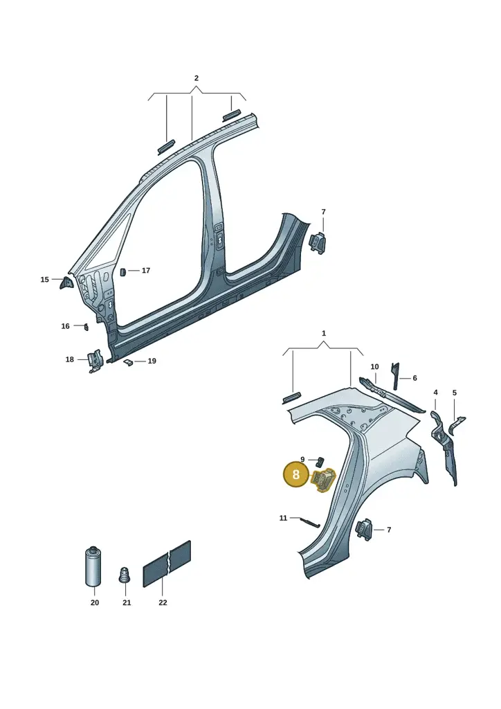 10A809614 — SEAT EBoost CUPRA (2021-) diagram 10s809040, position 8