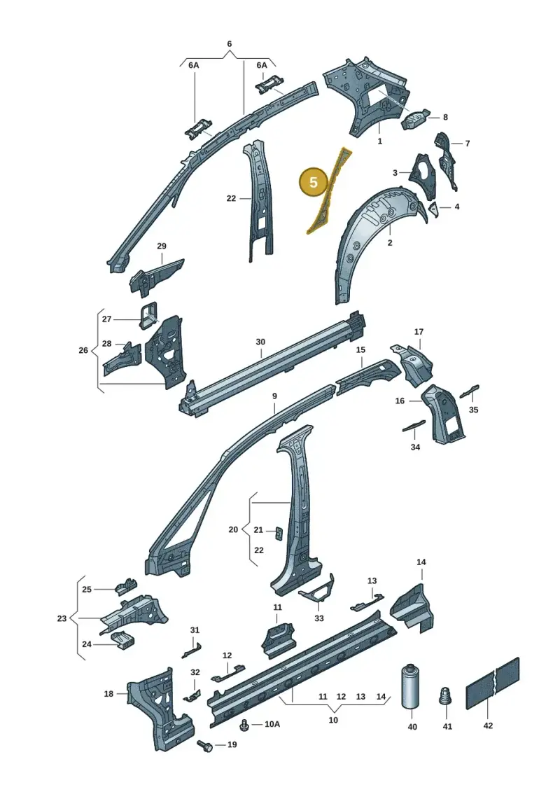 10A810422 — SEAT EBoost CUPRA (2021-) diagram 10s809000, position 5