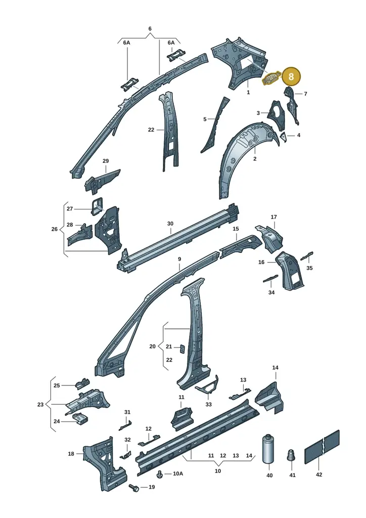 10A810428 — SEAT EBoost CUPRA (2021-) diagram 10s809000, position 8