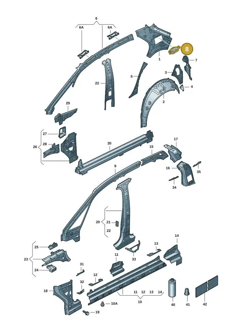 10A810428 — SEAT EBoost CUPRA (2021-) diagram 10s809000, position 8
