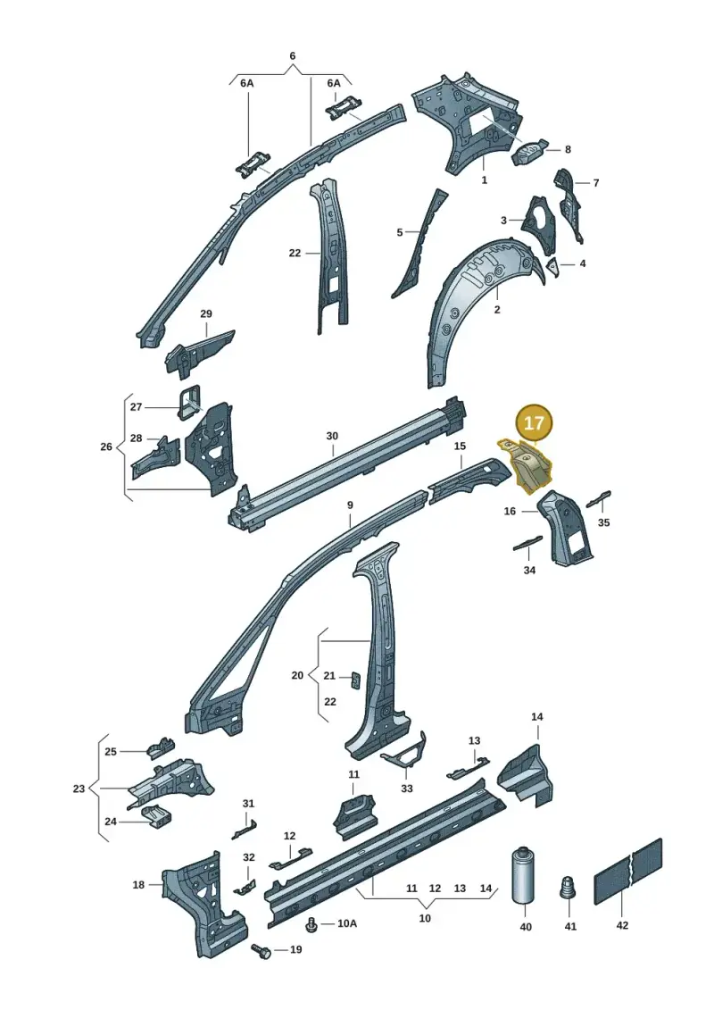10A810503 — SEAT EBoost CUPRA (2021-) diagram 10s809000, position 17
