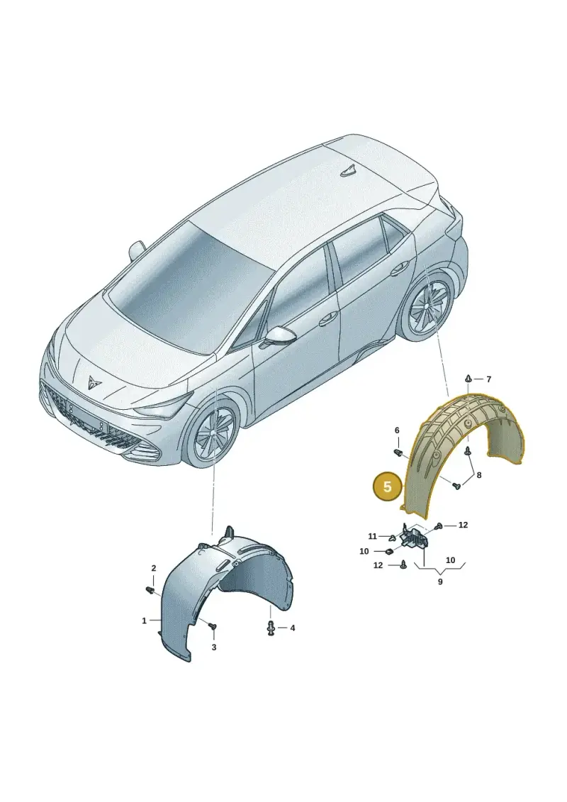 10A810972 — SEAT EBoost CUPRA (2021-) diagram 10s821050, position 5