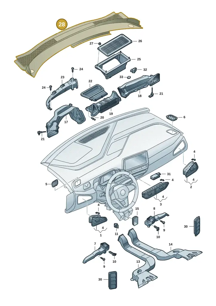 10A819403D9B9 — SEAT EBoost CUPRA (2021-) diagram 10a819300, position 28