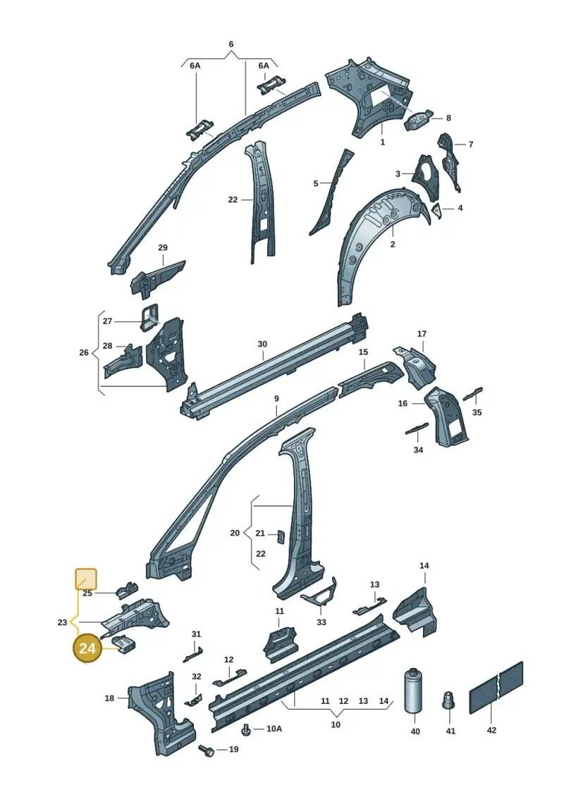 10A821185 — SEAT EBoost CUPRA (2021-) diagram 10s809000, position 24
