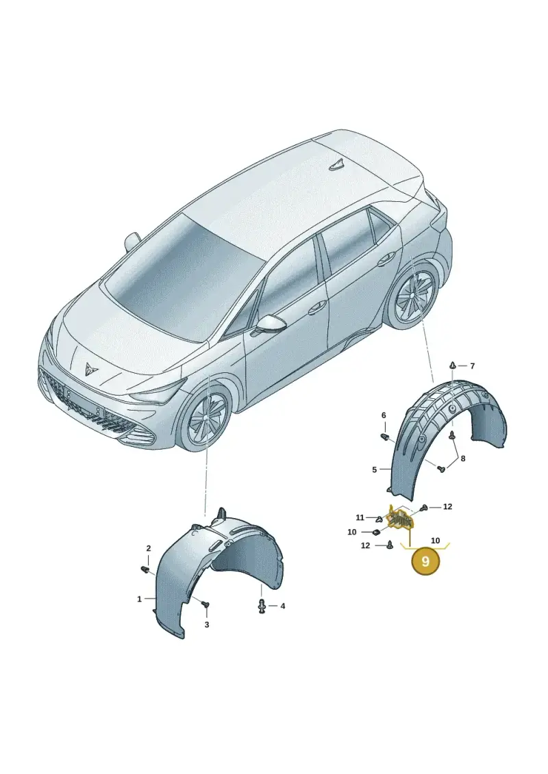 10A854856B — SEAT EBoost CUPRA (2021-) diagram 10s821050, position 9