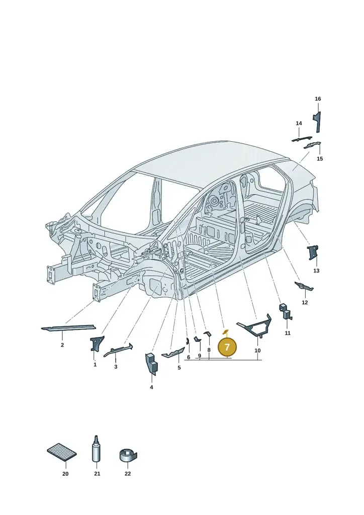 10A864007 — SEAT EBoost CUPRA (2021-) diagram 10a864000, position 7
