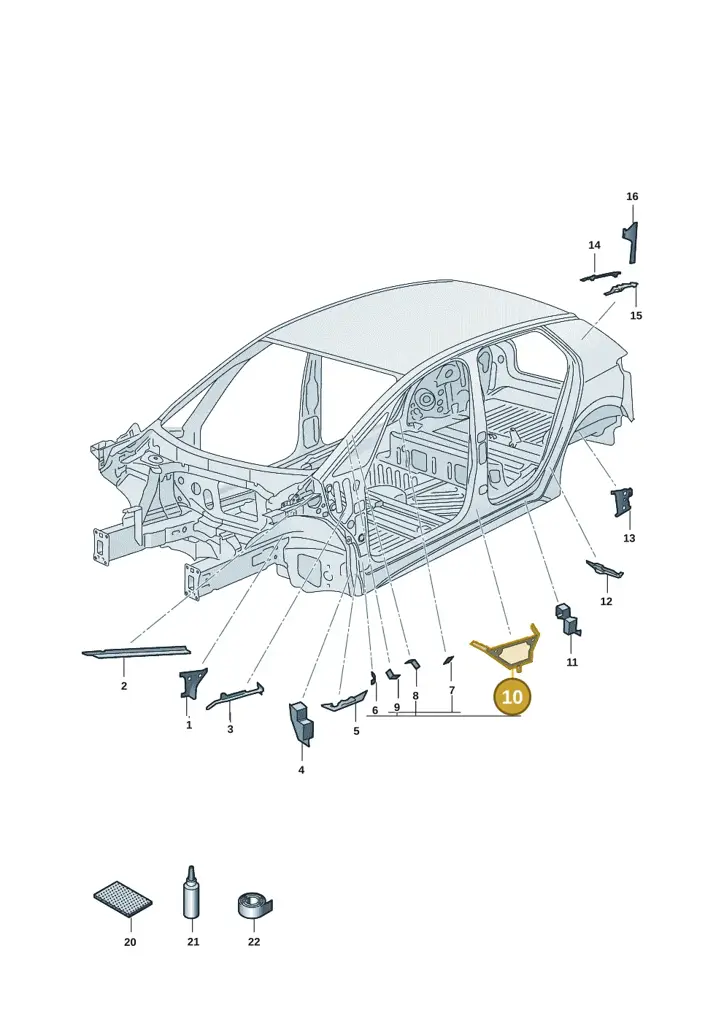 10A864015 — SEAT EBoost CUPRA (2021-) diagram 10a864000, position 10