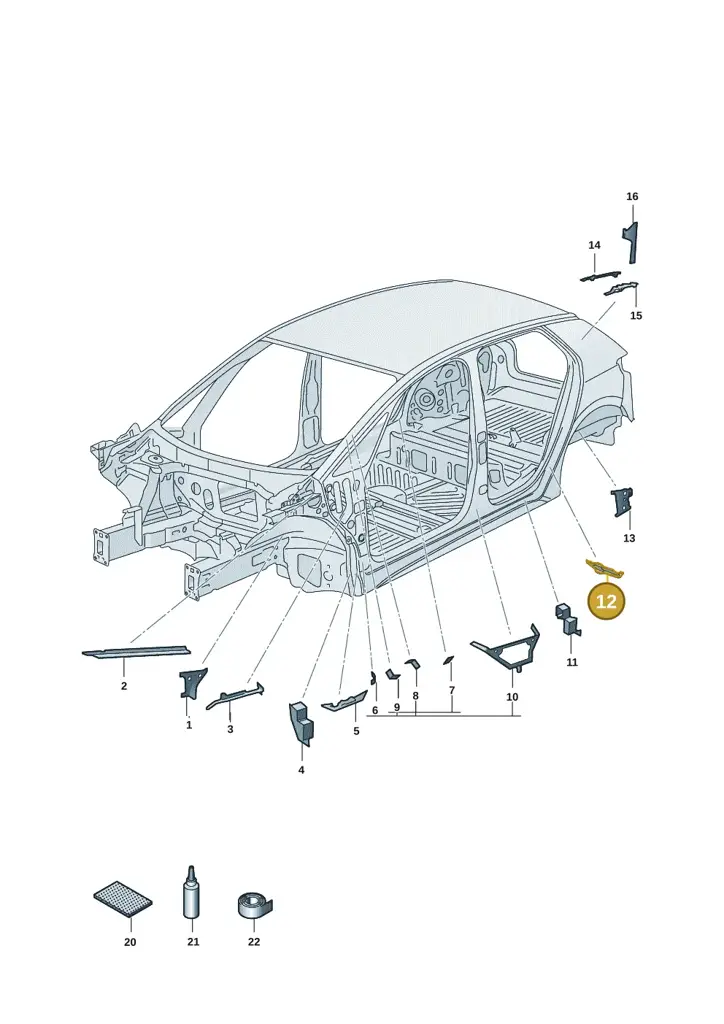 10A864621 — SEAT EBoost CUPRA (2021-) diagram 10a864000, position 12