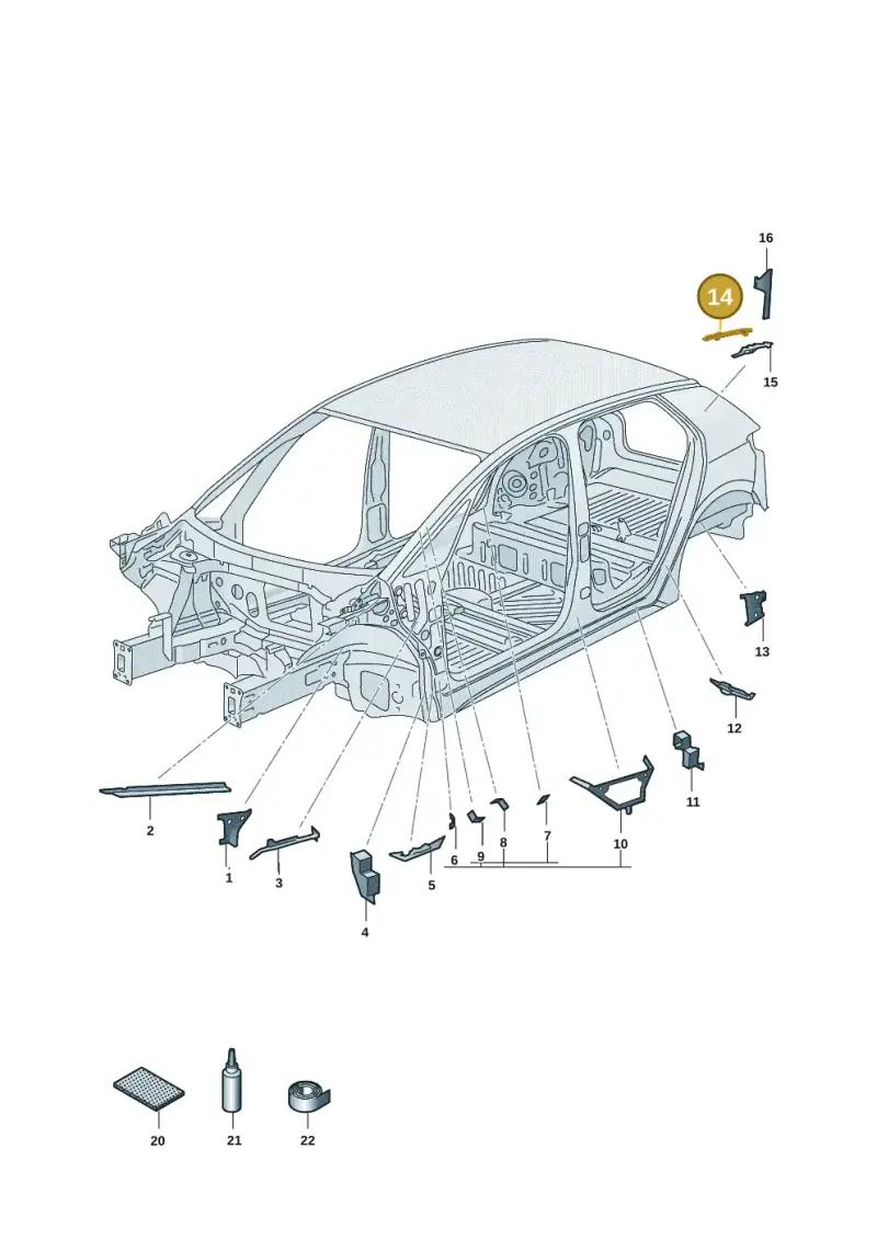 10A864634A — SEAT EBoost CUPRA (2021-) diagram 10a864000, position 14