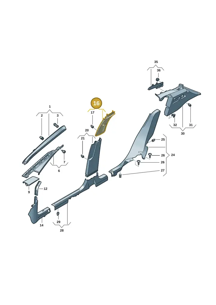 10A867243D4PK — SEAT EBoost CUPRA (2021-) diagram 10s867070, position 16