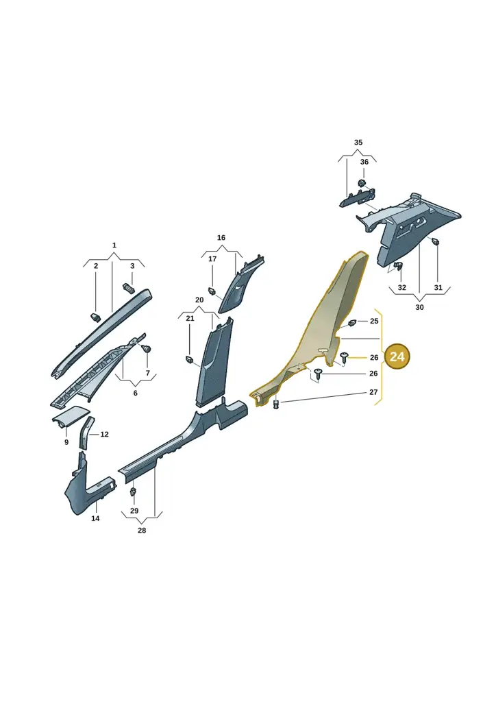 10A867765C4PK — SEAT EBoost CUPRA (2021-) diagram 10s867070, position 24