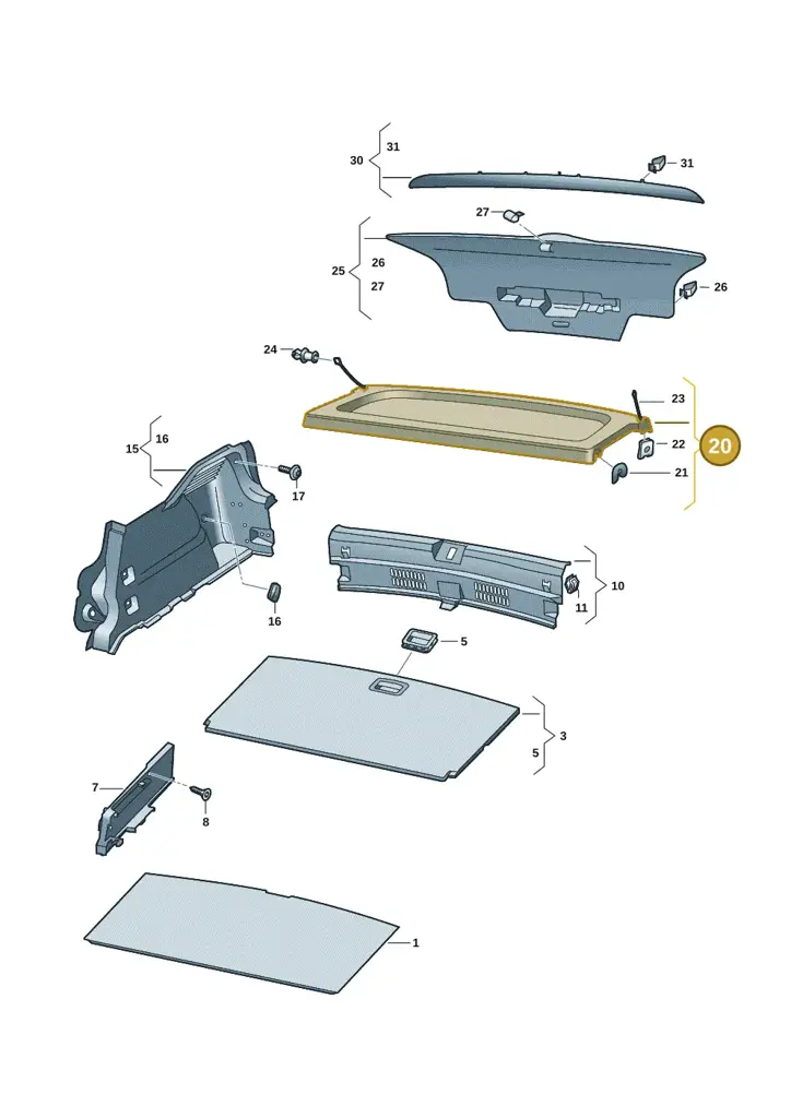10A86776987A — SEAT EBoost CUPRA (2021-) diagram 10a867080, position 20
