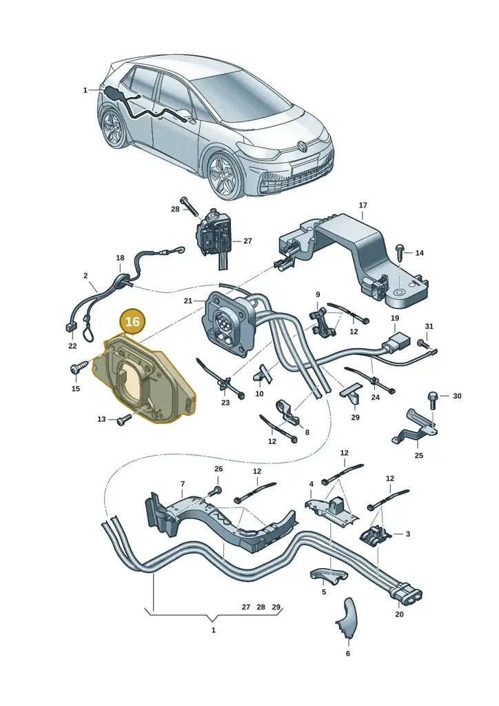 10A907175B — SEAT EBoost CUPRA (2021-) diagram 10a970005, position 16