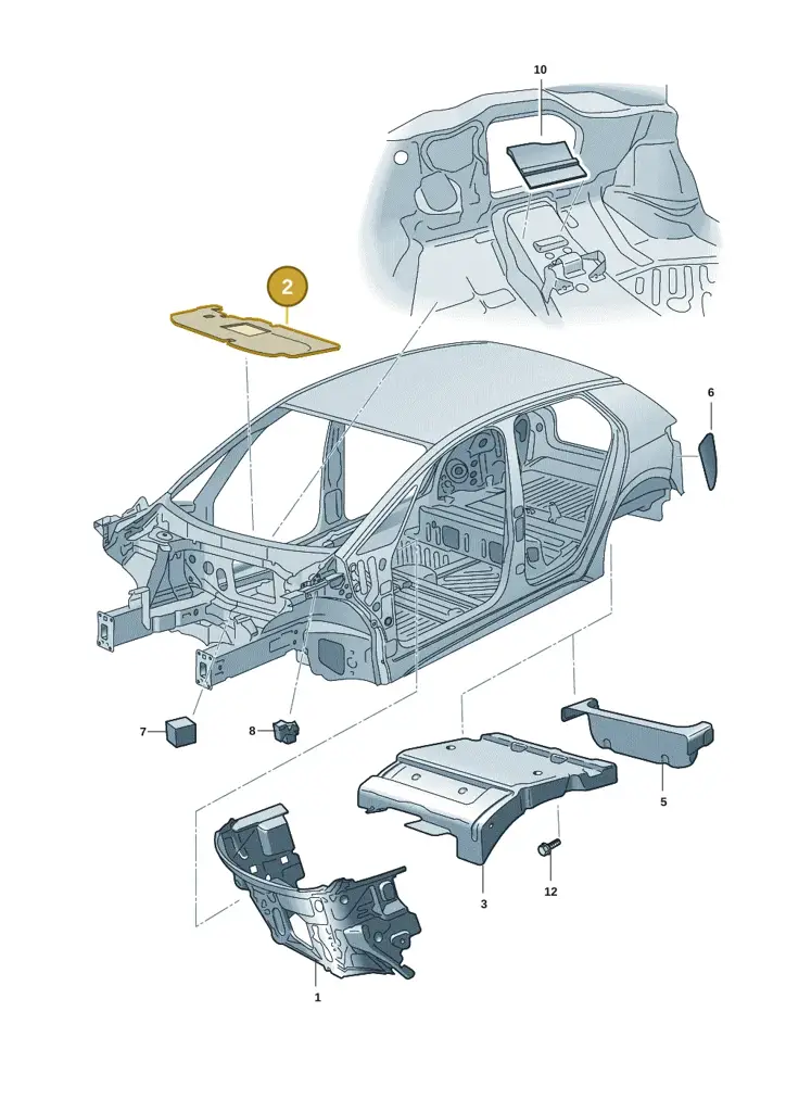 10B863801A — SEAT EBoost CUPRA (2021-) diagram 10a863200, position 2