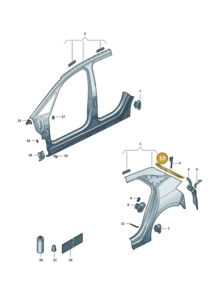 10E809642A — SEAT EBoost CUPRA (2021-) diagram 10s809040, position 10