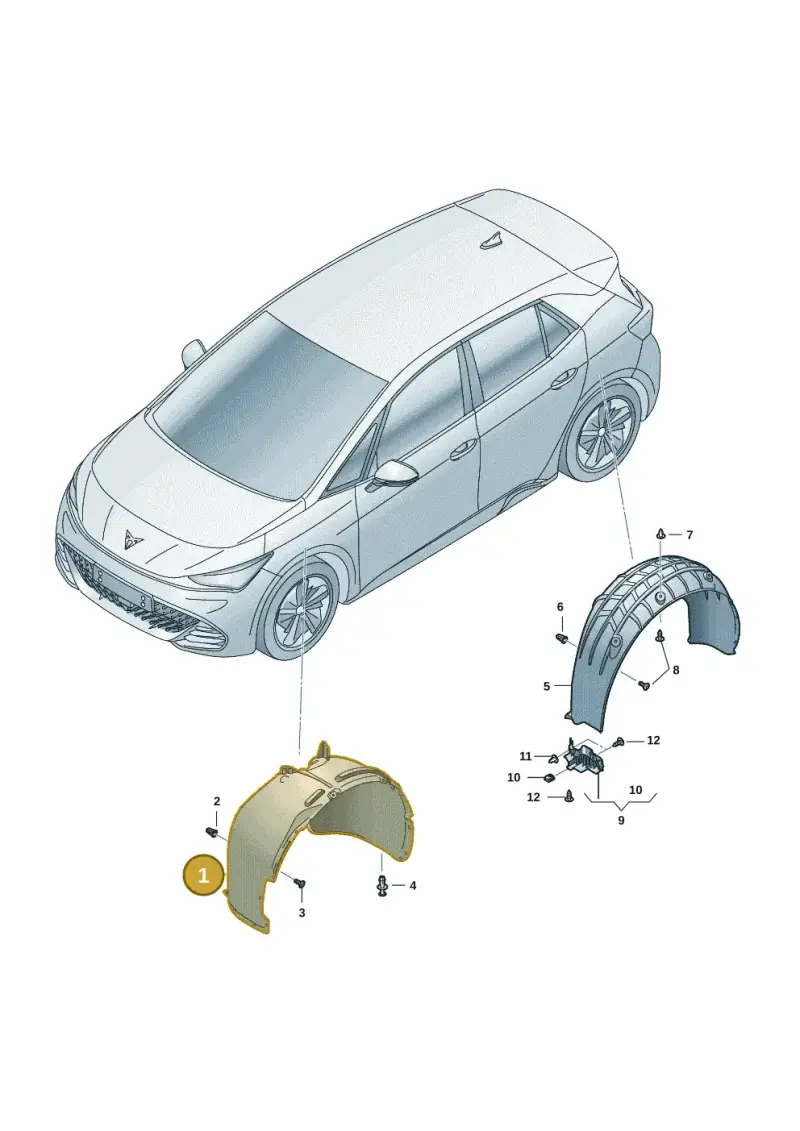 10E809957C — SEAT EBoost CUPRA (2021-) diagram 10s821050, position 1