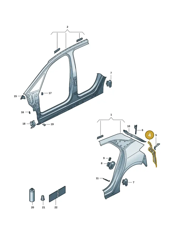 10E813328A — SEAT EBoost CUPRA (2021-) diagram 10s809040, position 4