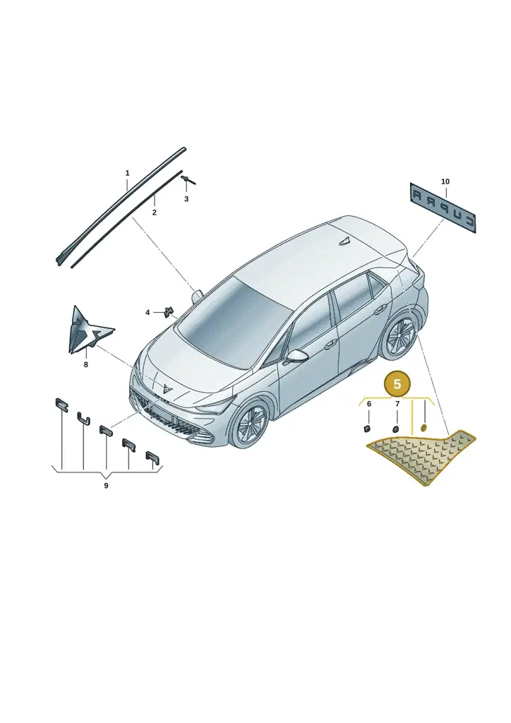 10E853378E041 — SEAT EBoost CUPRA (2021-) diagram 10s853000, position 5