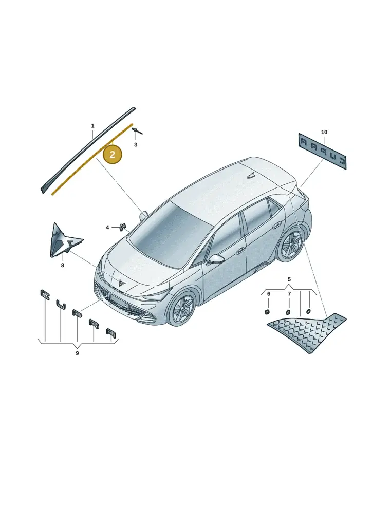 10E854542 — SEAT EBoost CUPRA (2021-) diagram 10s853000, position 2