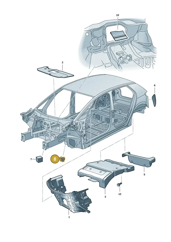 10E864760 — SEAT EBoost CUPRA (2021-) diagram 10a863200, position 8