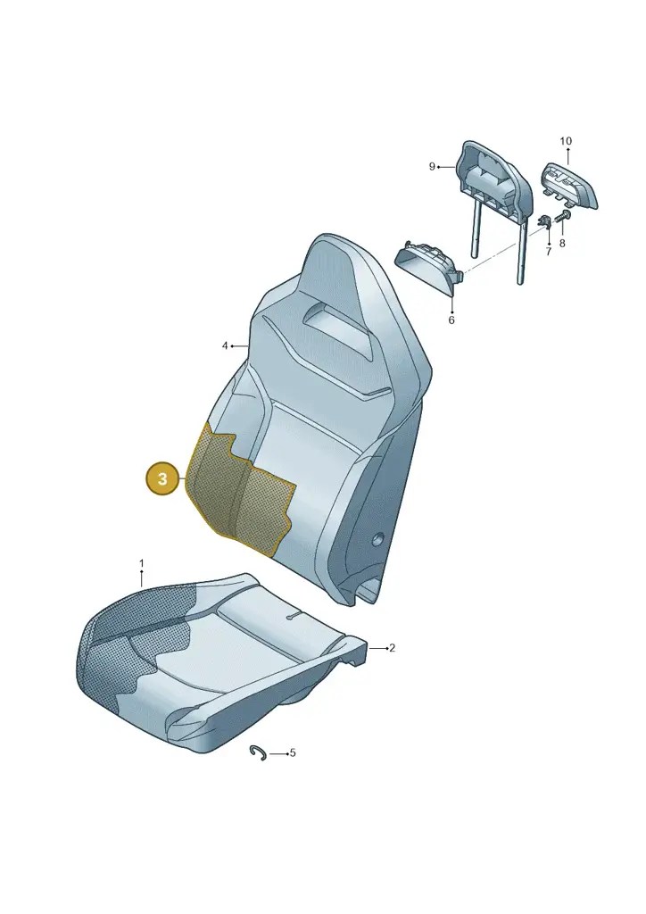 10E881776D — SEAT EBoost CUPRA (2021-) diagram 591881075, position 3